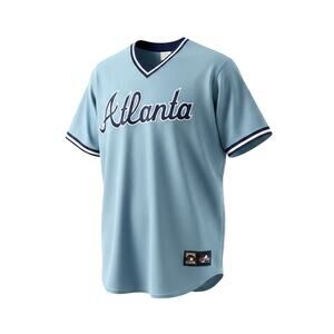 Atlanta Braves 1982 Cooperstown Throwback Light Blue Men's Jersey Size 2X
